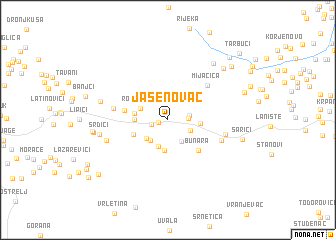 map of Jasenovac