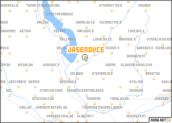 map of Jasenovce