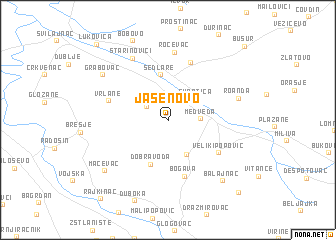 map of Jasenovo