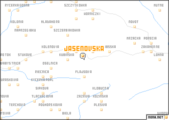 map of Jasenovská