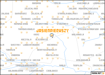 map of Jasień Pierwszy