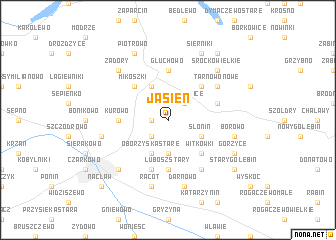 map of Jasień