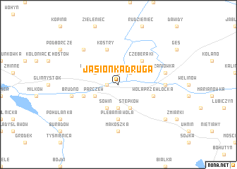 map of Jasionka Druga