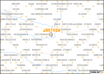 map of Jastków