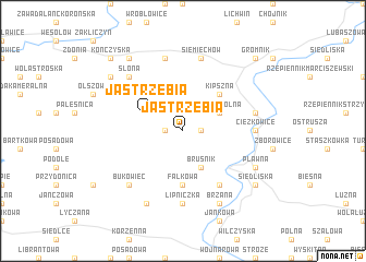 map of Jastrzębia