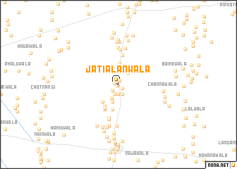 map of Jatiālānwāla