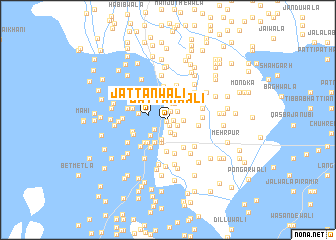 map of Jattānwāli