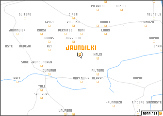 map of Jaundiļķi