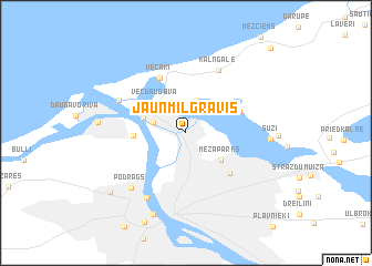 map of Jaunmīlgrāvis