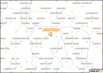 map of Jaunoux