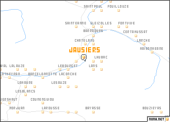 map of Jausiers