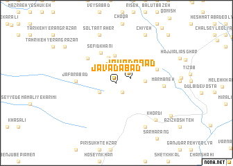 map of Javādābād