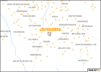 map of Javādābād