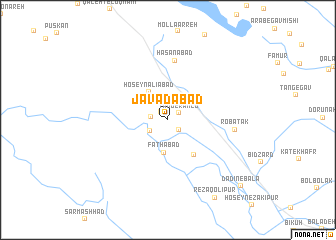 map of Javādābād