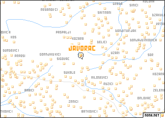 map of Javorac