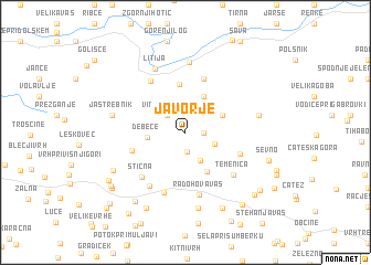 map of Javorje