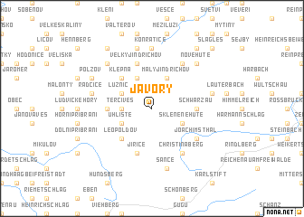 map of Javory