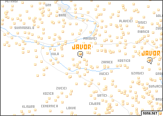 map of Javor