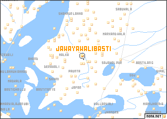 map of Jawāyawāli Basti