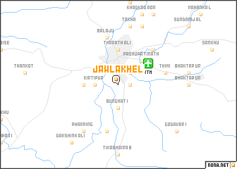 map of Jawlakhel