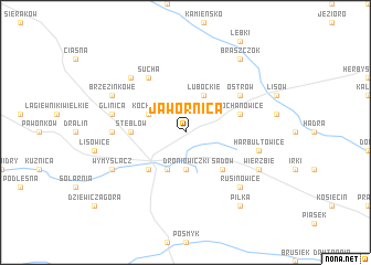 map of Jawornica