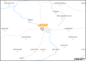 map of Jawor