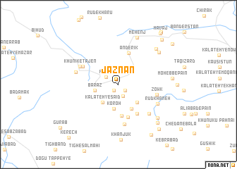 map of Jaznān