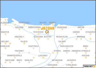 map of Jazowa