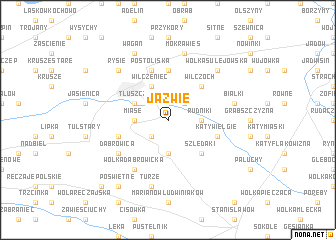 map of Jaźwie