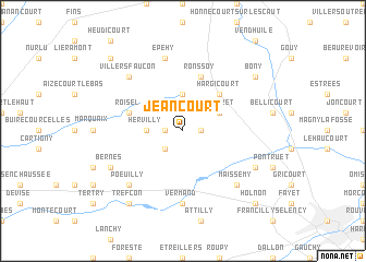 map of Jeancourt
