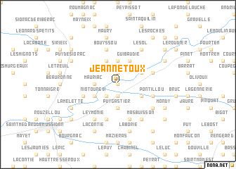 map of Jeannetoux