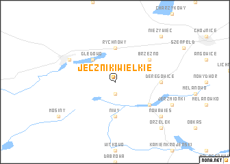 map of Jęczniki Wielkie