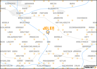 map of Jeleń