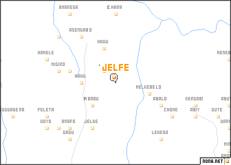 map of Jelfē