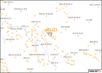map of Jelići