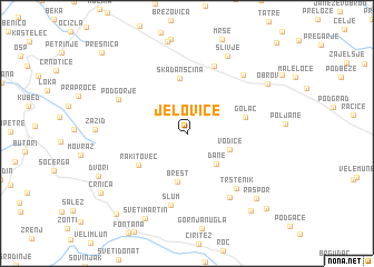 map of Jelovice