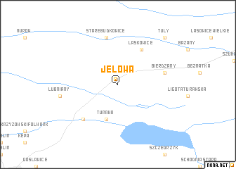 map of Jełowa