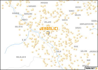 map of Jemanlići