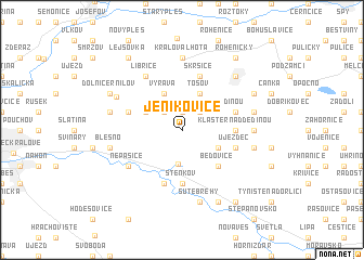 map of Jeníkovice