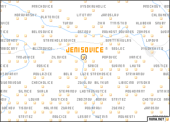 map of Jenišovice