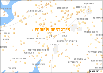 map of Jennie Run Estates