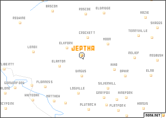 map of Jeptha