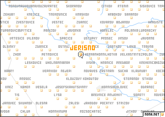 map of Jeřišno