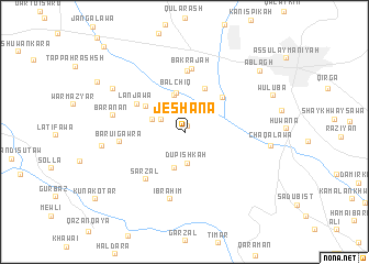 map of Jēshāna