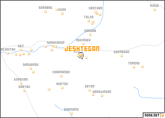 map of Jeshtegān