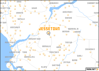 map of Jesse Town