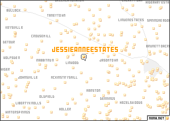 map of Jessie Anne Estates