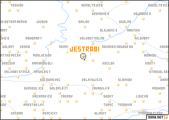 map of Jestřabí