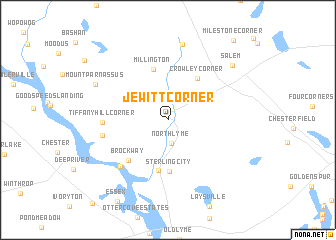 map of Jewitt Corner