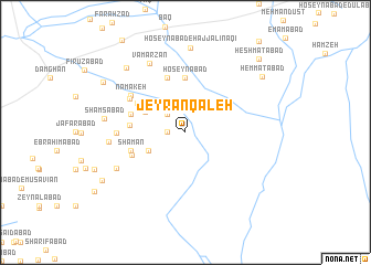 map of Jeyrān Qal‘eh